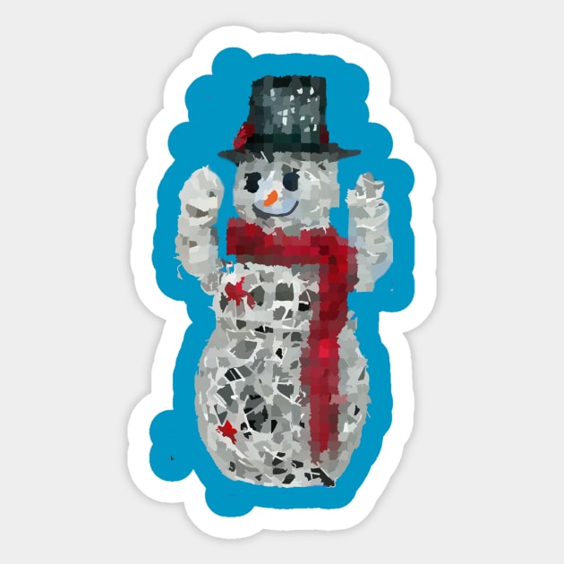 Digital Snowman Sticker by DonWillisJrArt